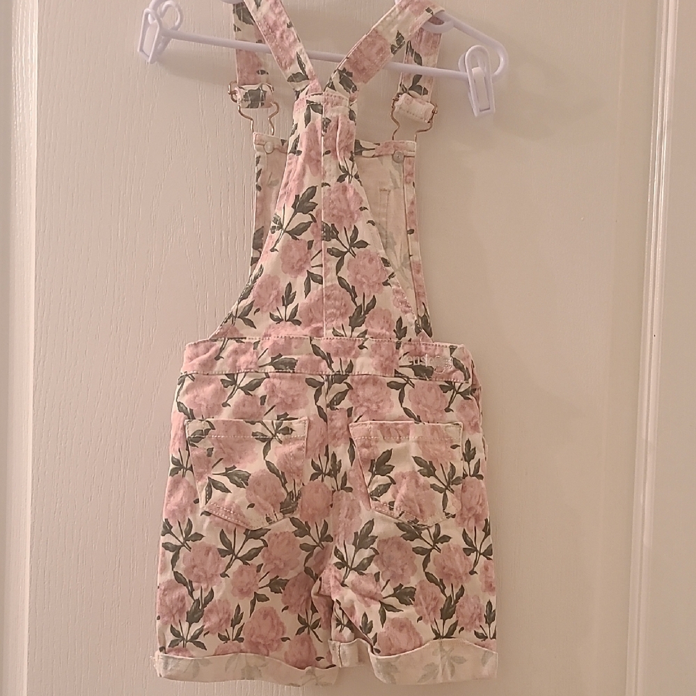 Kensie Girl Pink Floral Kids Overall Dress